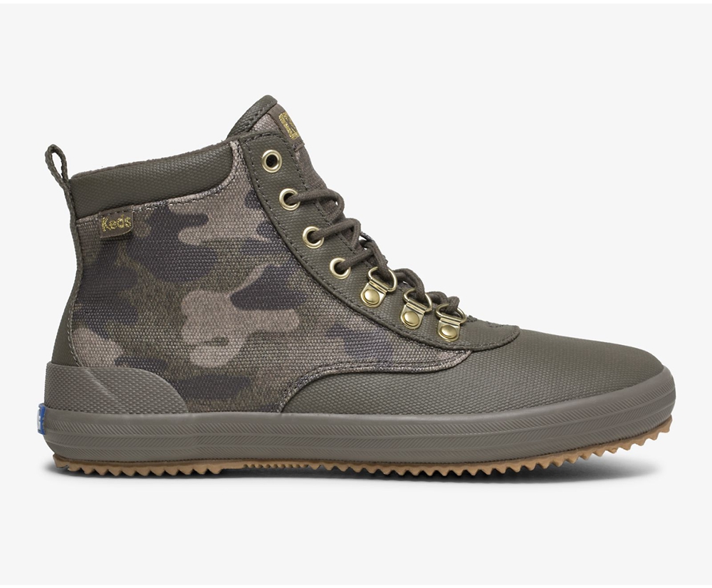 Botas Keds Mujer Verde Oliva - Scout Ii Water-Resistant Camo Lona W/ Thinsulate™ - 586-UTGCMJ